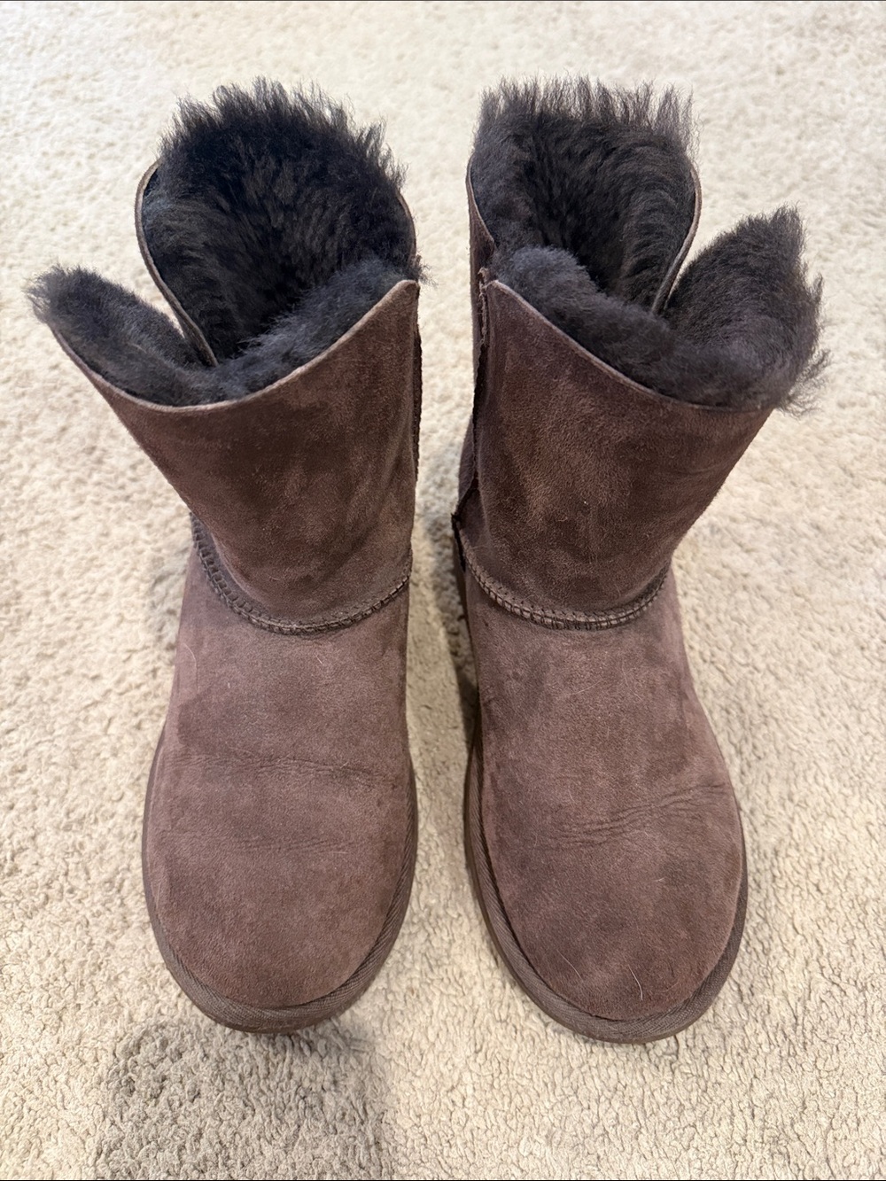 Big Kids Brown Bailey Button Ugg Boots